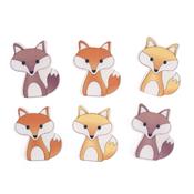 Embellishments Foxes Pack 6