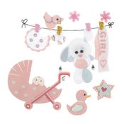 Embellishments Baby Pink Pack of 13 image