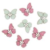 Embellishments Butterflies Wood And Felt 7 Pieces image