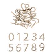Embellishments Wooden Advent Numbers 39pces