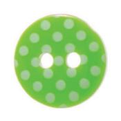 Spotty Green and White Buttons 12mm image