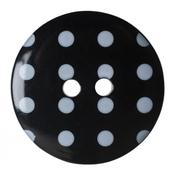Black Dotty Buttons 22.5mm 3pk image