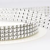 20mm Silver Crystal Bead On Mesh