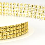 20mm Gold Crystal Bead On Mesh