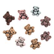 Novelty Teddy Bears Buttons 9pk