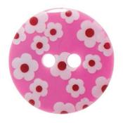 Pink with Flower Buttons 23mm Pk of 4 image