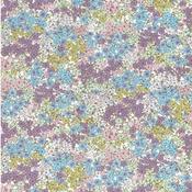 Poplin Fabric Rose and Hubble Lilac