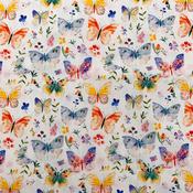 Poplin Fabric Rose and Hubble Albert Crescent Butterflies