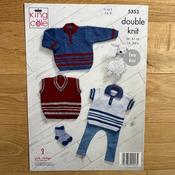Knitting Pattern for Babies DK 5353 image