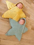 Starfish hand crocheted baby cocoons