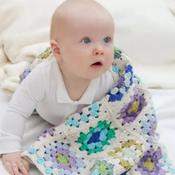 Granny Square Crochet Baby Blanket Yarn Pack - Garden Squares image