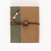 Reclaimed Leather A6 Journal - Handmade Suede -Lined Notebook image