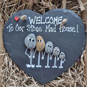 Pebble Art Slates - Family themes