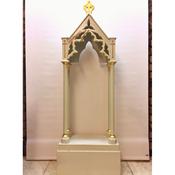 Wooden statue canopy