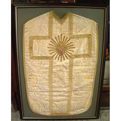Framed white vestment