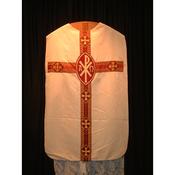 White chasubla red cross