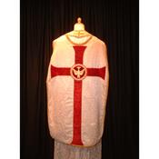 White chasubla red cross