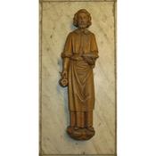 wooden statue of jesus image