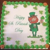 St. Patricks Day Square Picture Top cake