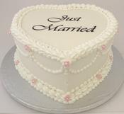 Heart shaped Wedding Cake