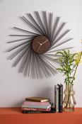 Helix XL Dark Wood Veneer Wall Clock