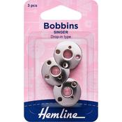 Hemline Singer Drop-In Sewing Machine Bobbins – 3 Pack