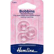 Hemline Standard Plastic Sewing Machine Bobbins – 3 Pack