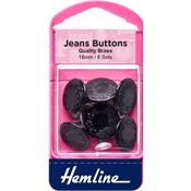 Hemline Dark Finish Jeans Buttons – 16 mm, 6 Sets