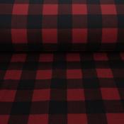 Printed Fleece - Red &amp; Black Check image