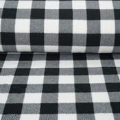 Printed Fleece - Black &amp; White Check image