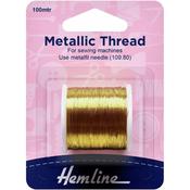 Hemline Metallic Thread – Gold, 100 m image