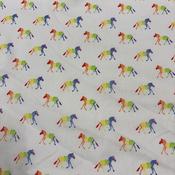 Rainbow zebra Polycotton