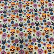 Skull print halloween Polycotton