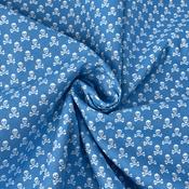 100% Cotton - Skull &amp; Crossbones Blue image