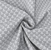 100% Cotton - Skull &amp; Crossbones Grey image