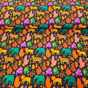 Digital Print 100% Cotton - Colourful Animals image