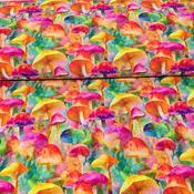 Digital Print 100% Cotton - Vivid Mushrooms image