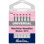 Hemline Universal Machine Needles – Medium 80/12, 6 Pack image