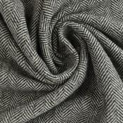 Kenmare Collection Herringbone Tweed - Black &amp; White image