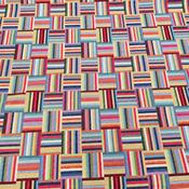 Multicolour Striped Patchwork Tapestry