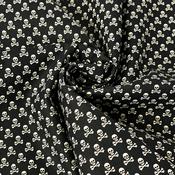 100% Cotton - Skull &amp; Crossbones Black image