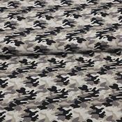 100% Cotton Print - Camouflage Grey