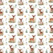 Digital Premium Polycotton - Woodland Deer