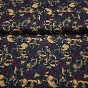 100% Cotton Print - Halloween - Skulls