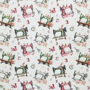 Digital Premium Polycotton - Sewing Machine