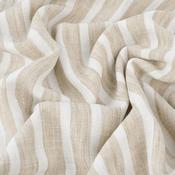 Sorrento Linen Viscose Fabric – Beige Stripe