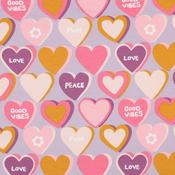 French Terry Cotton Jersey - Love Hearts