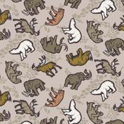 Soft Sweat Brushed Cotton Jersey - Animals