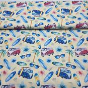100% Cotton Print - Campervan