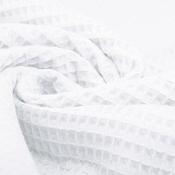 100% Cotton Waffle - White
